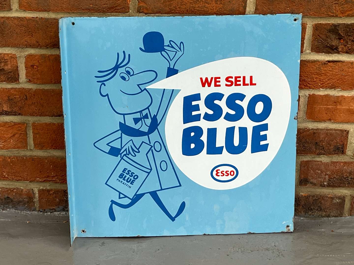 <p>We Sell Esso Blue Enamel Flange Sign</p>
