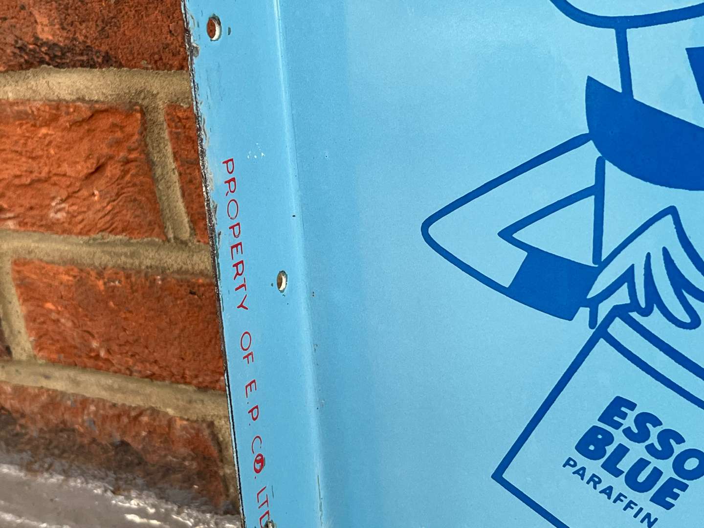 <p>We Sell Esso Blue Enamel Flange Sign</p>