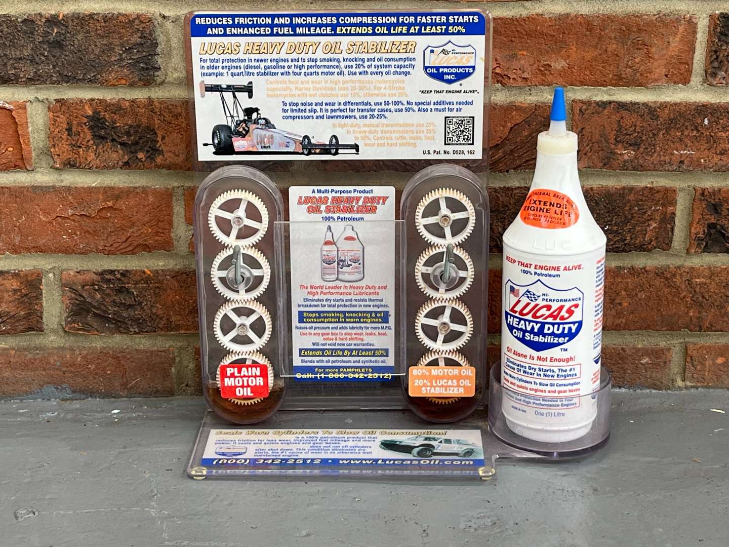 <p>Lucas Oil Advertising Counter Top Display</p>