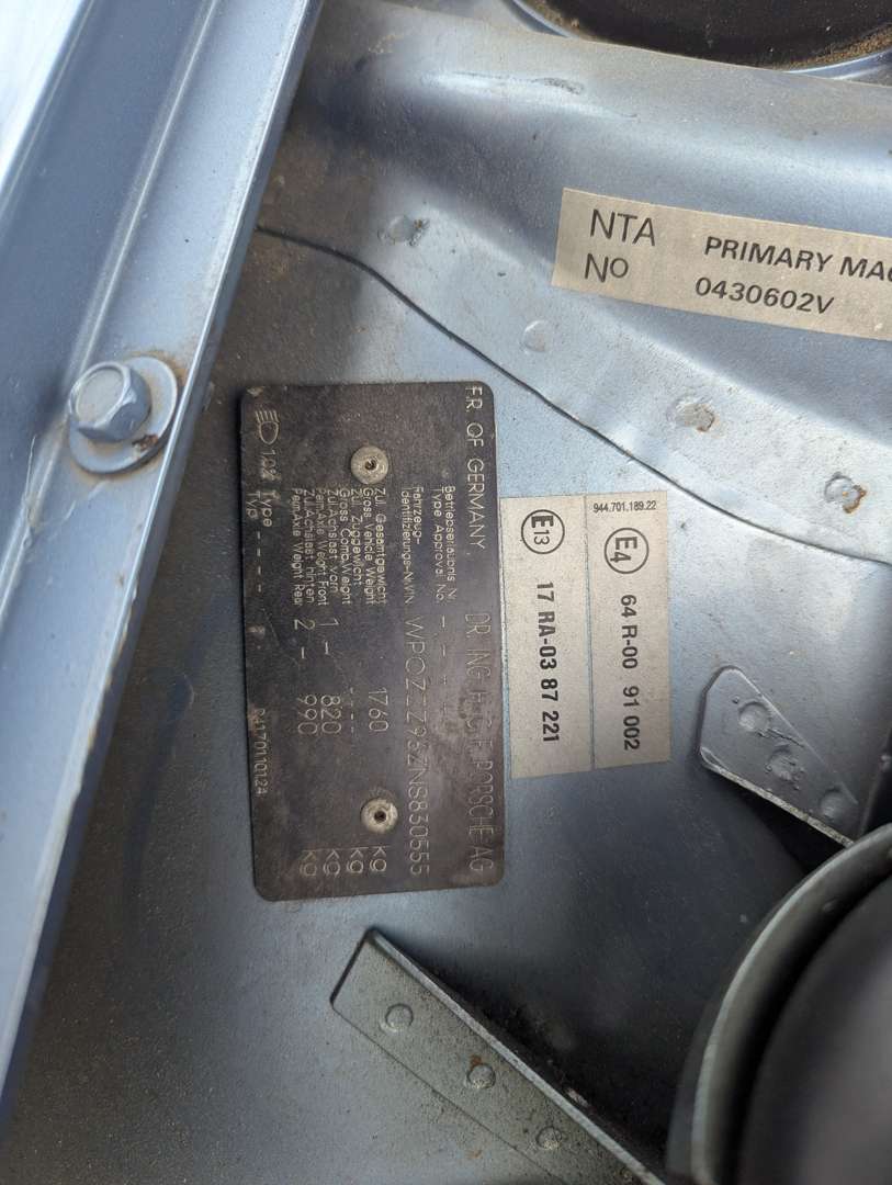 <p>1992 PORSCHE 968 CABRIOLET</p>