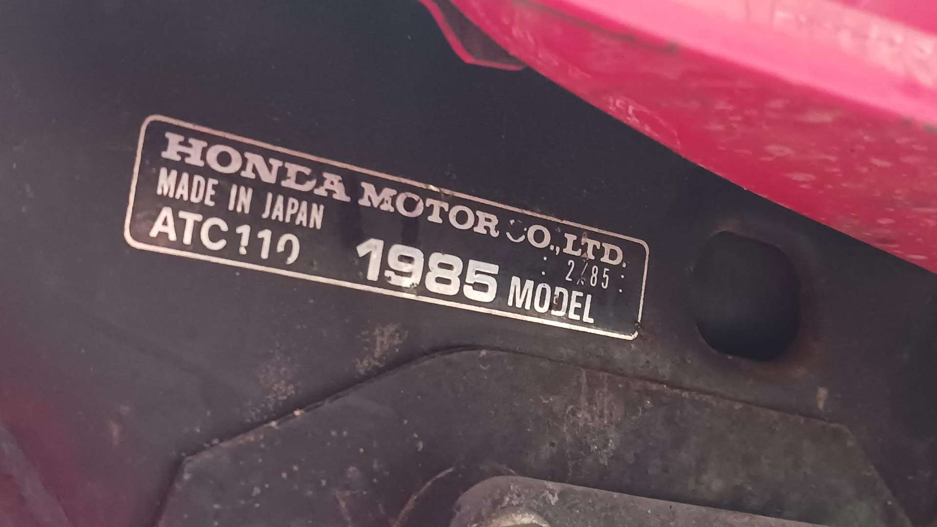 <p>1985 HONDA ATC 110 TRIKE</p>