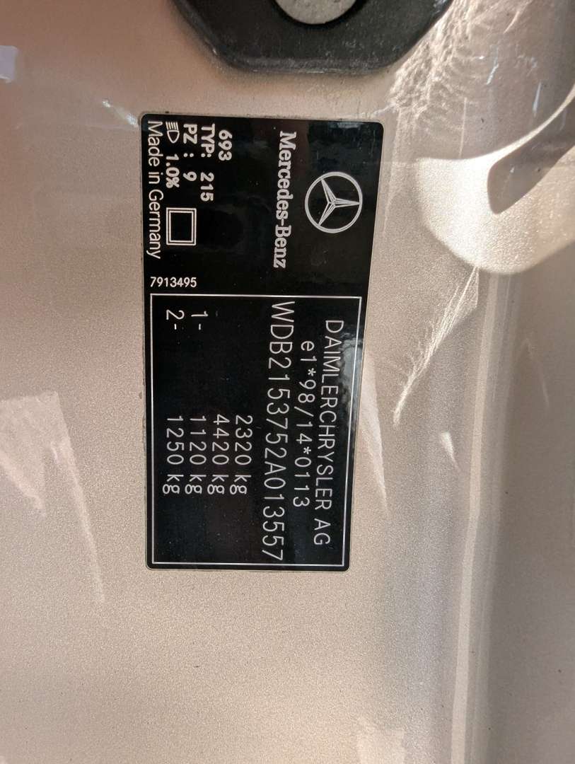 <p>2000 MERCEDES CL500 AUTO</p>