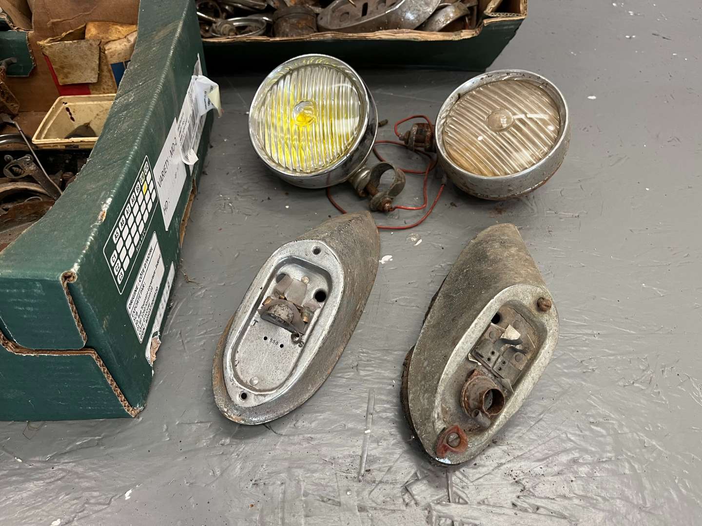 <p>Three Boxes Classic Jaguar Spares</p>