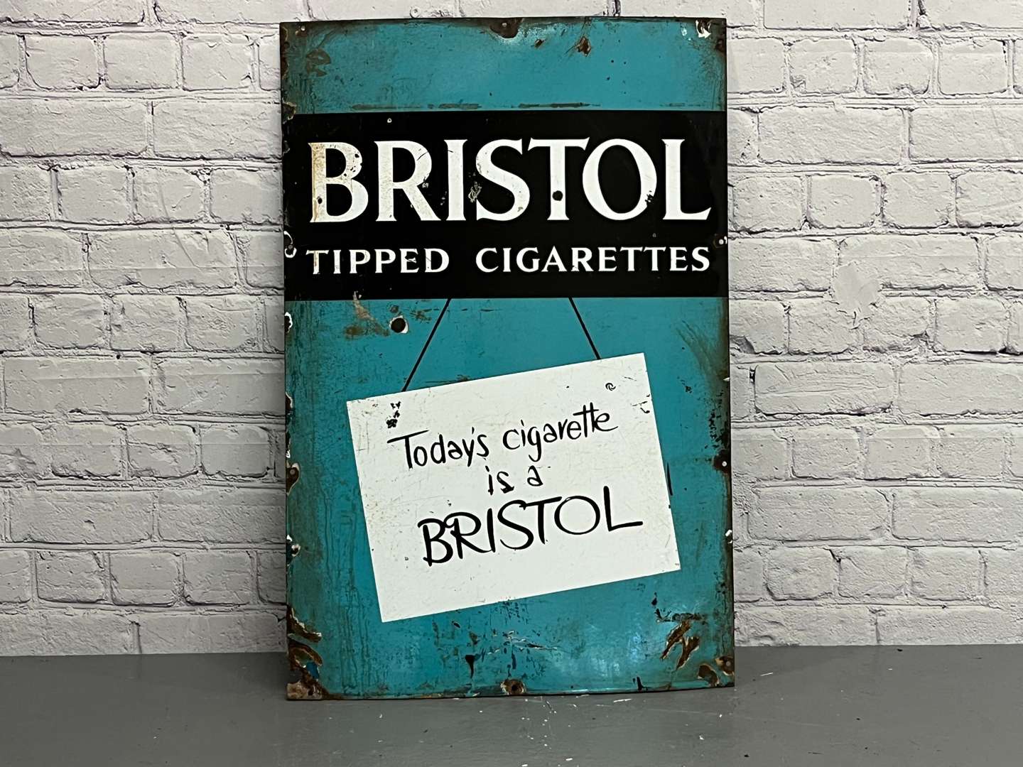 <p>Bristol Tipped Cigarettes Enamel Sign</p>