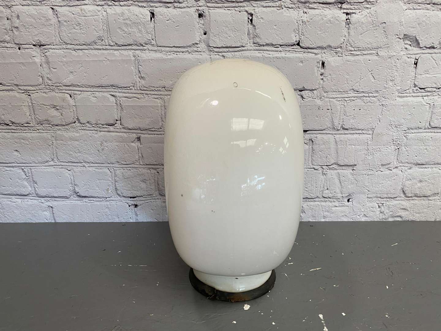 <p>Pink Paraffin, a mid 20th century opaque glass globe,</p>