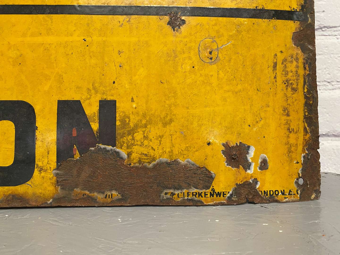 <p>Dunlop, a mid 20th century large, steel and enamel sign,</p>