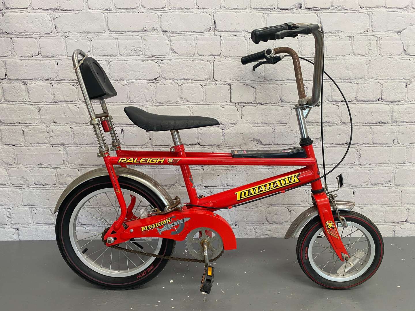<p>Raleigh, a late 1970s, Tomahawk bicycle,</p>