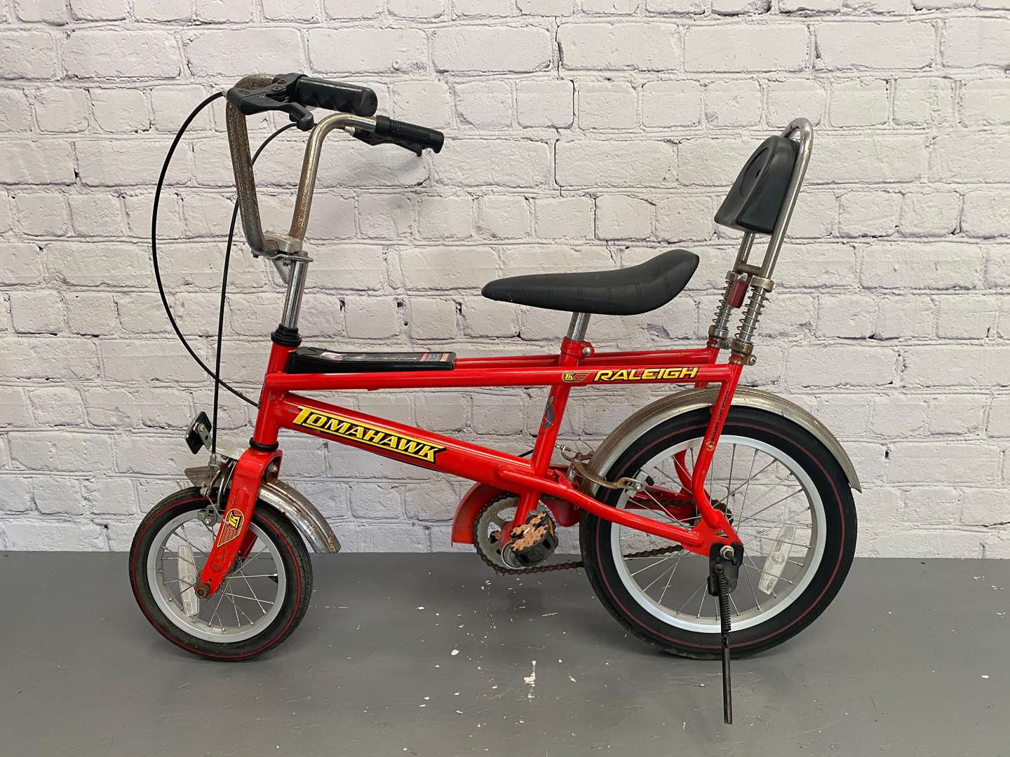 <p>Raleigh, a late 1970s, Tomahawk bicycle,</p>