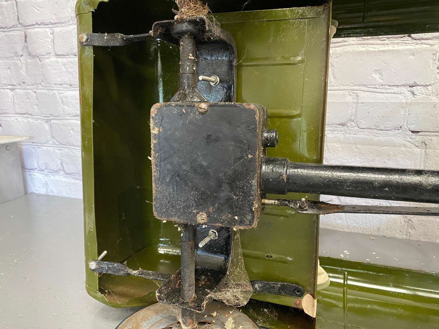 <p>Tri-ang, a mid 20th century pressed steel pedal car,&nbsp;</p>