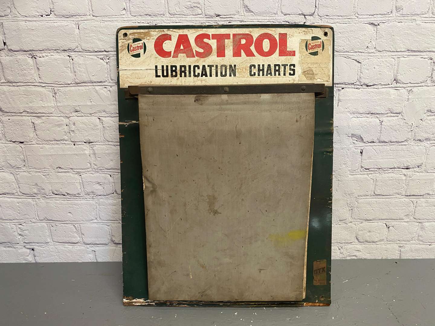 <p>Castrol, &nbsp;a late 20th century, wall mounted lubrication chart,</p>