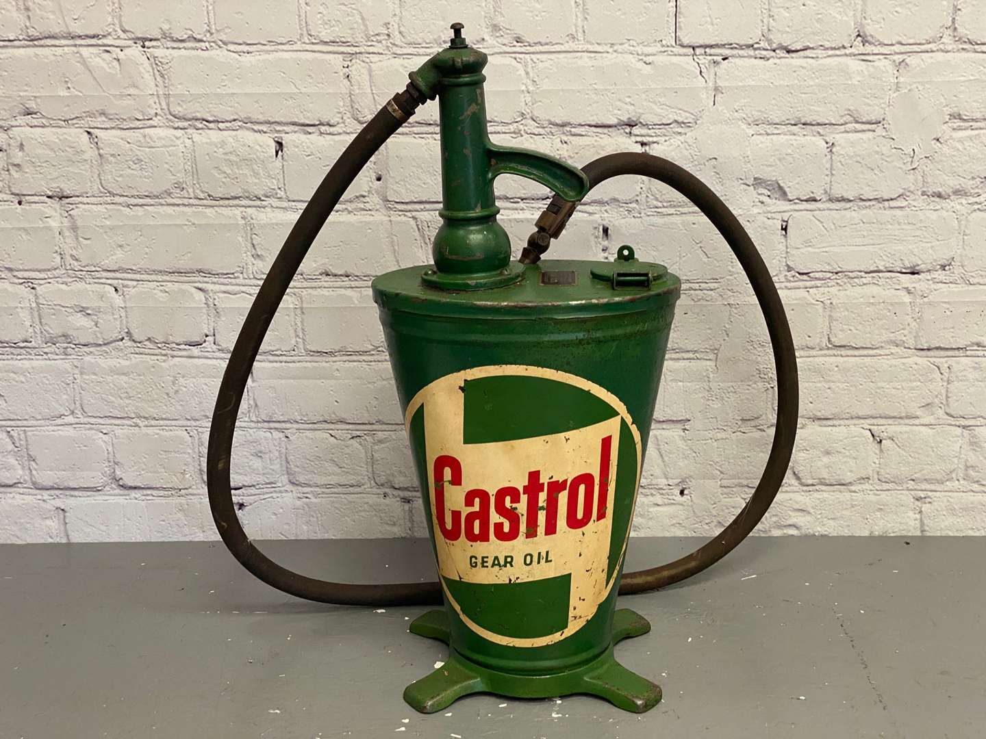 <p>Castrol, a mid 20th century Gear Oil forecourt dispenser,</p>