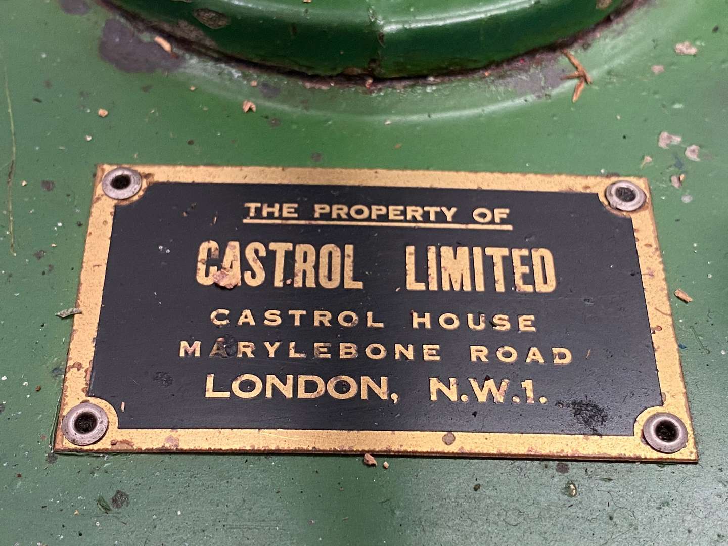 <p>Castrol, a mid 20th century Gear Oil forecourt dispenser,</p>