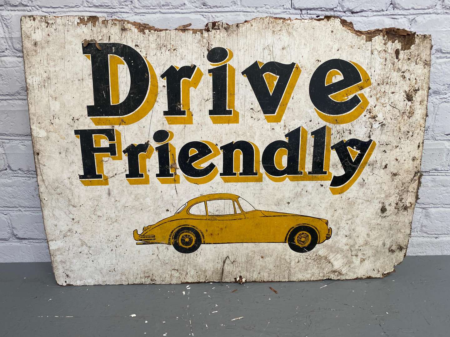 <p>Dunlop, a printed yellow tin, folding forecourt sign,&nbsp;</p>