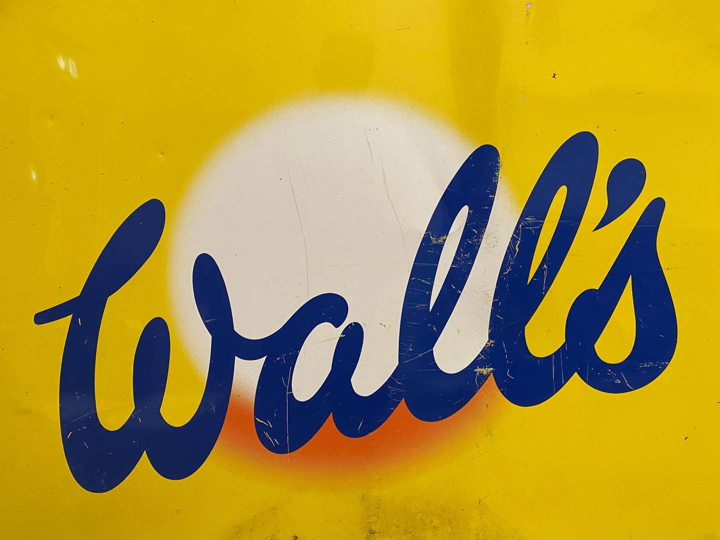 <p>Wall's, a large, late 20th century printed ice-cream advertising sign,&nbsp;</p>