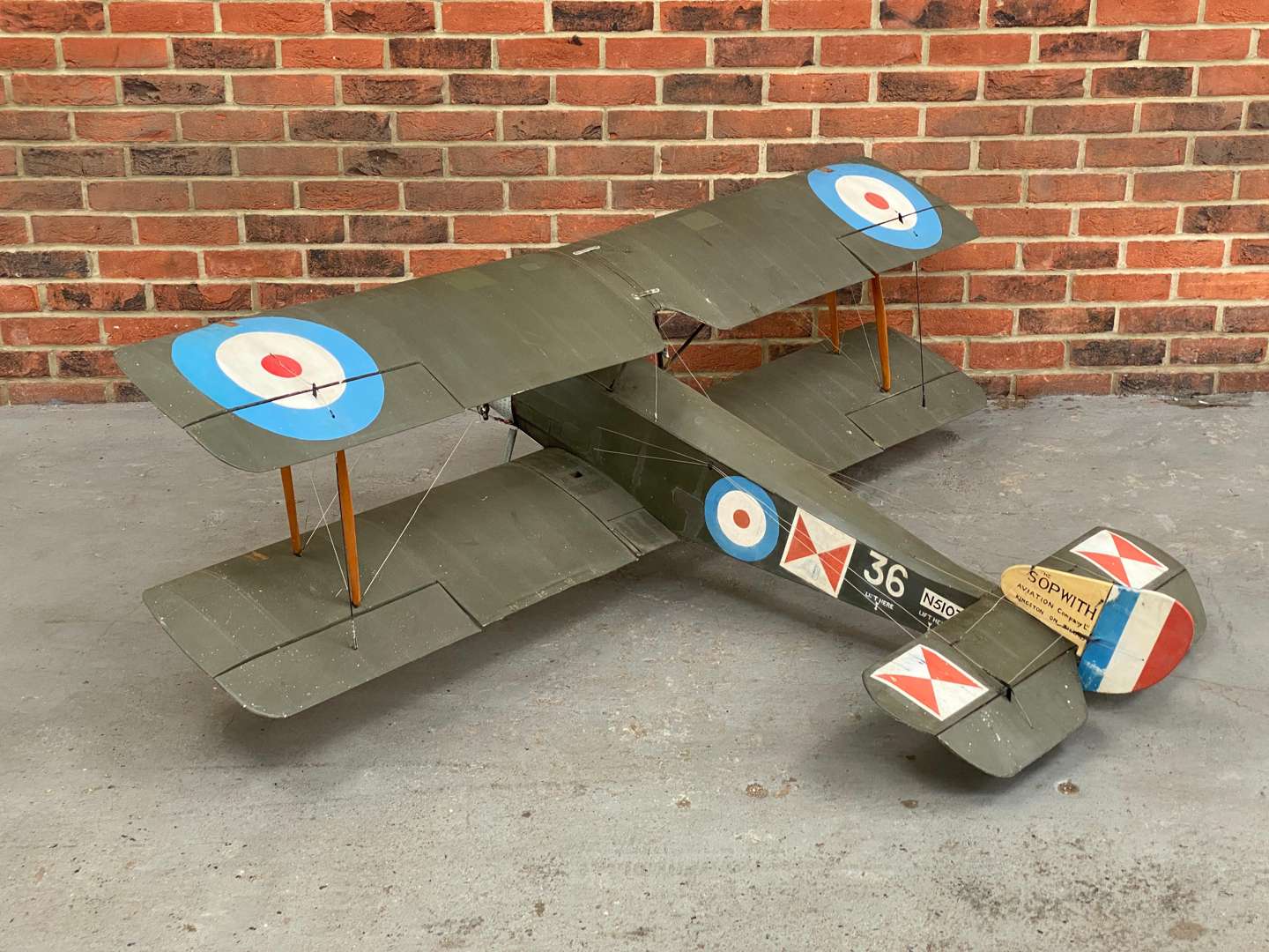 <p>Sopwith Aviation Co Ltd, ¼ scale model Bi-Plane,&nbsp;</p>