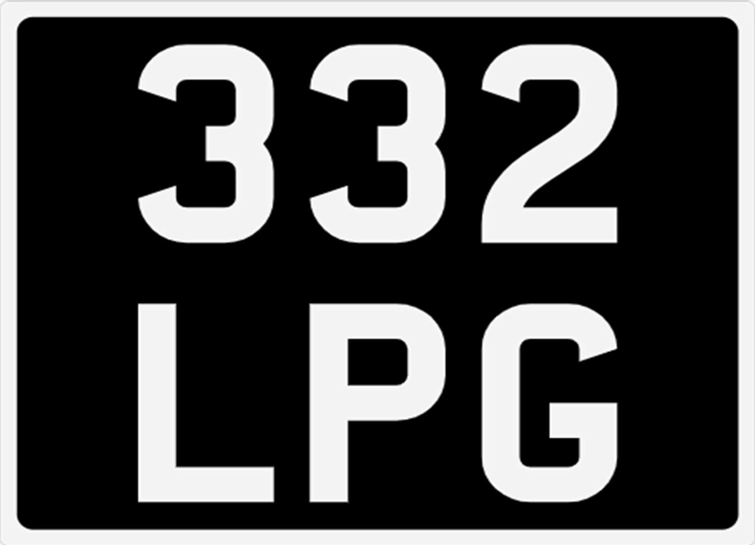 <p>&nbsp; 332 LPG Registration Number&nbsp;</p>