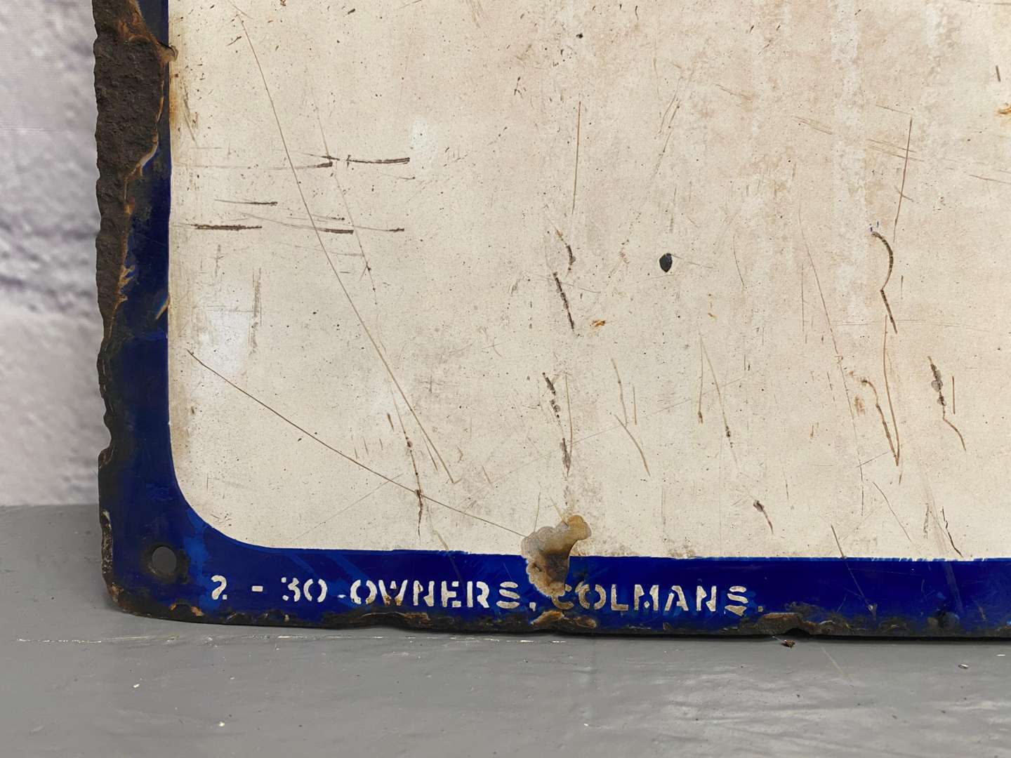 <p>Colman's Starch, an early 20th century steel and enamel sign,</p>