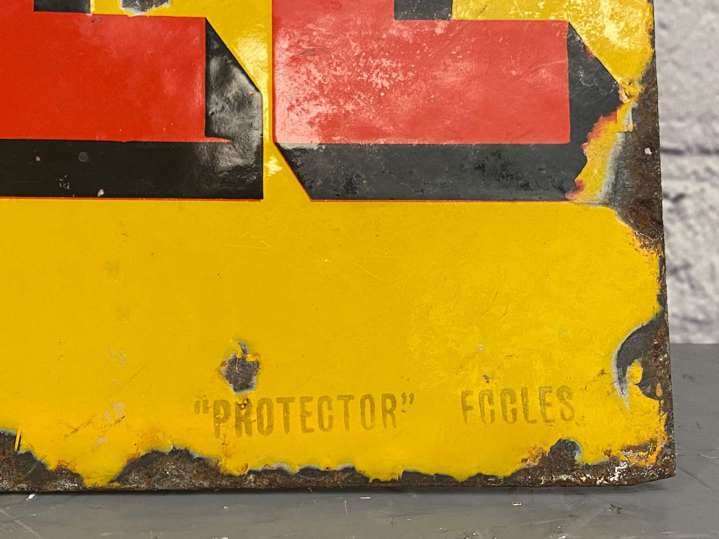 <p>Shell, an early 20th century, double sided, steel and enamel flange sign,</p>