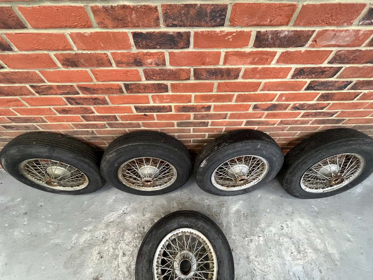 <p>Five Jaguar 16 Inch Wire Wheels</p>