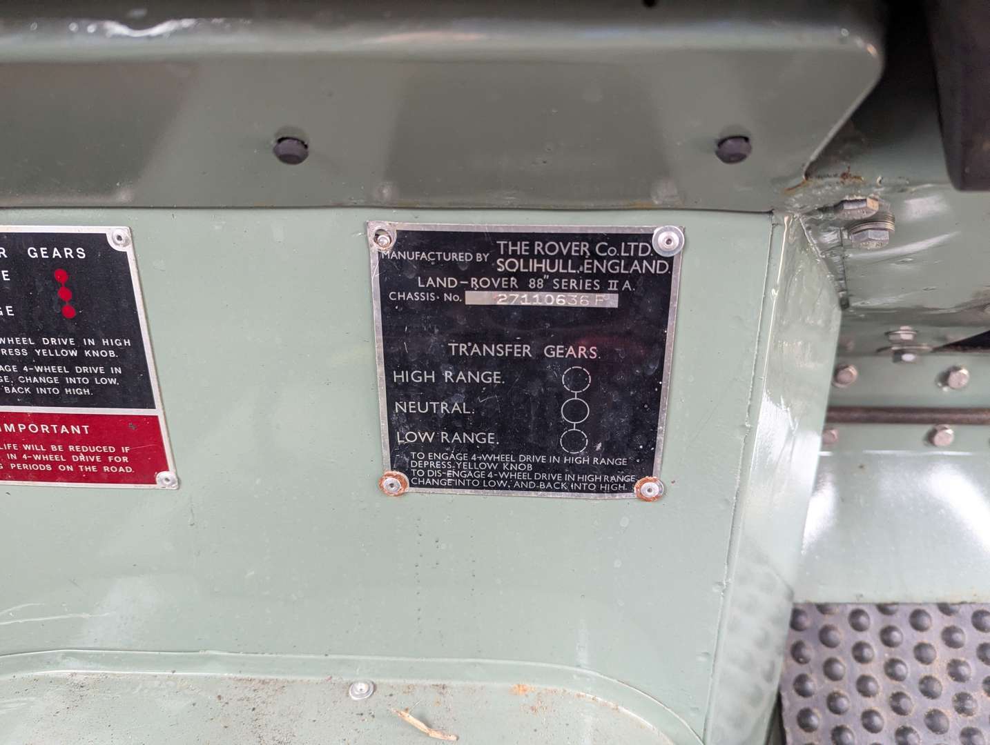 <p>1969 LAND ROVER SERIES IIA</p>