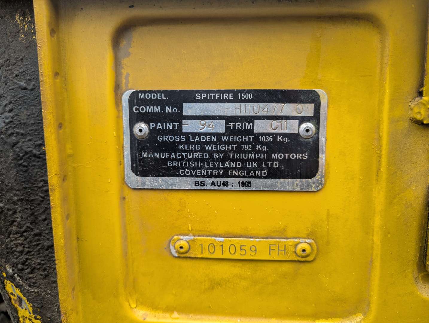 <p>1978 TRIUMPH SPITFIRE 1500</p>