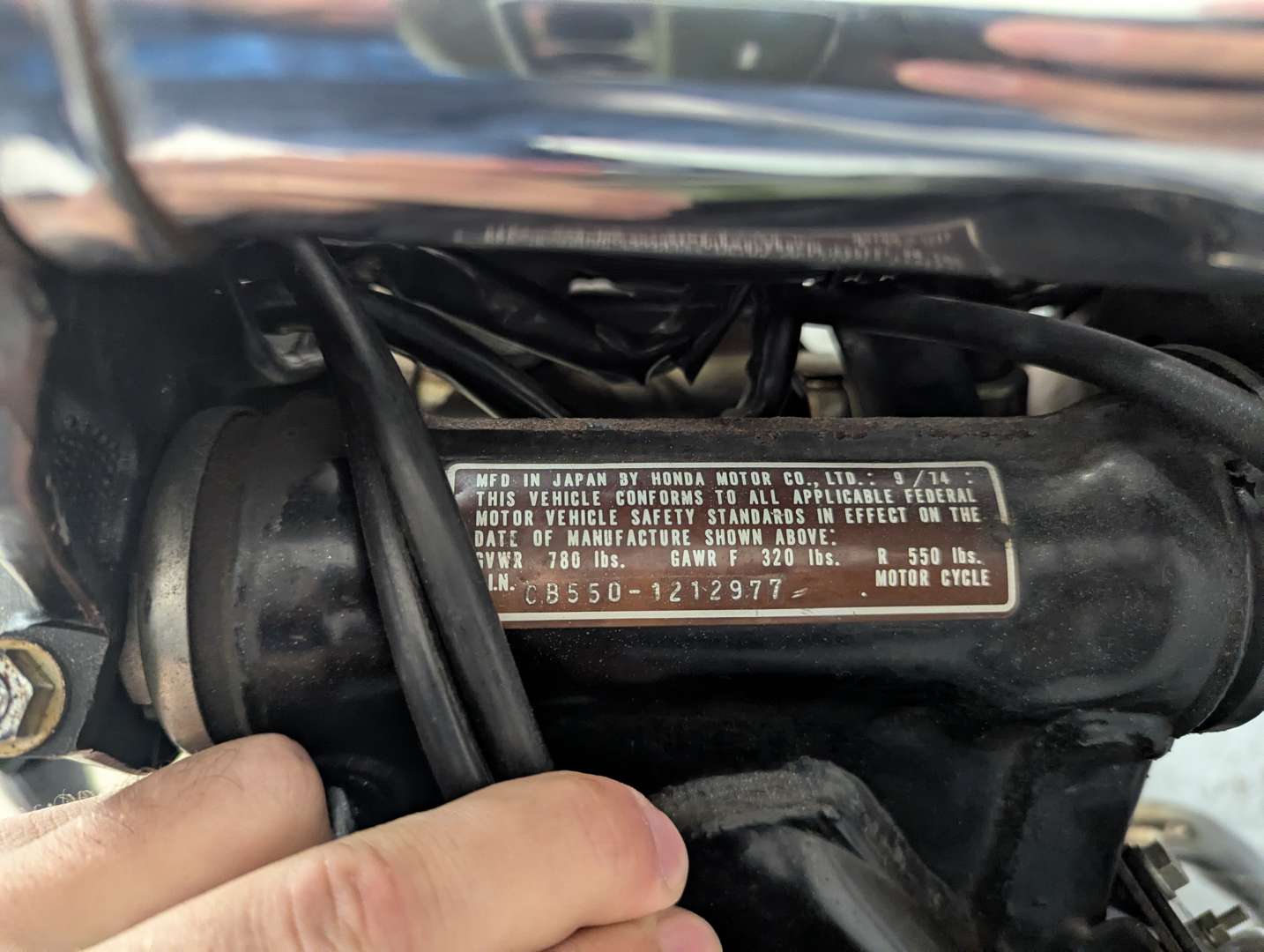 <p>1975 HONDA CB550 FOUR</p>