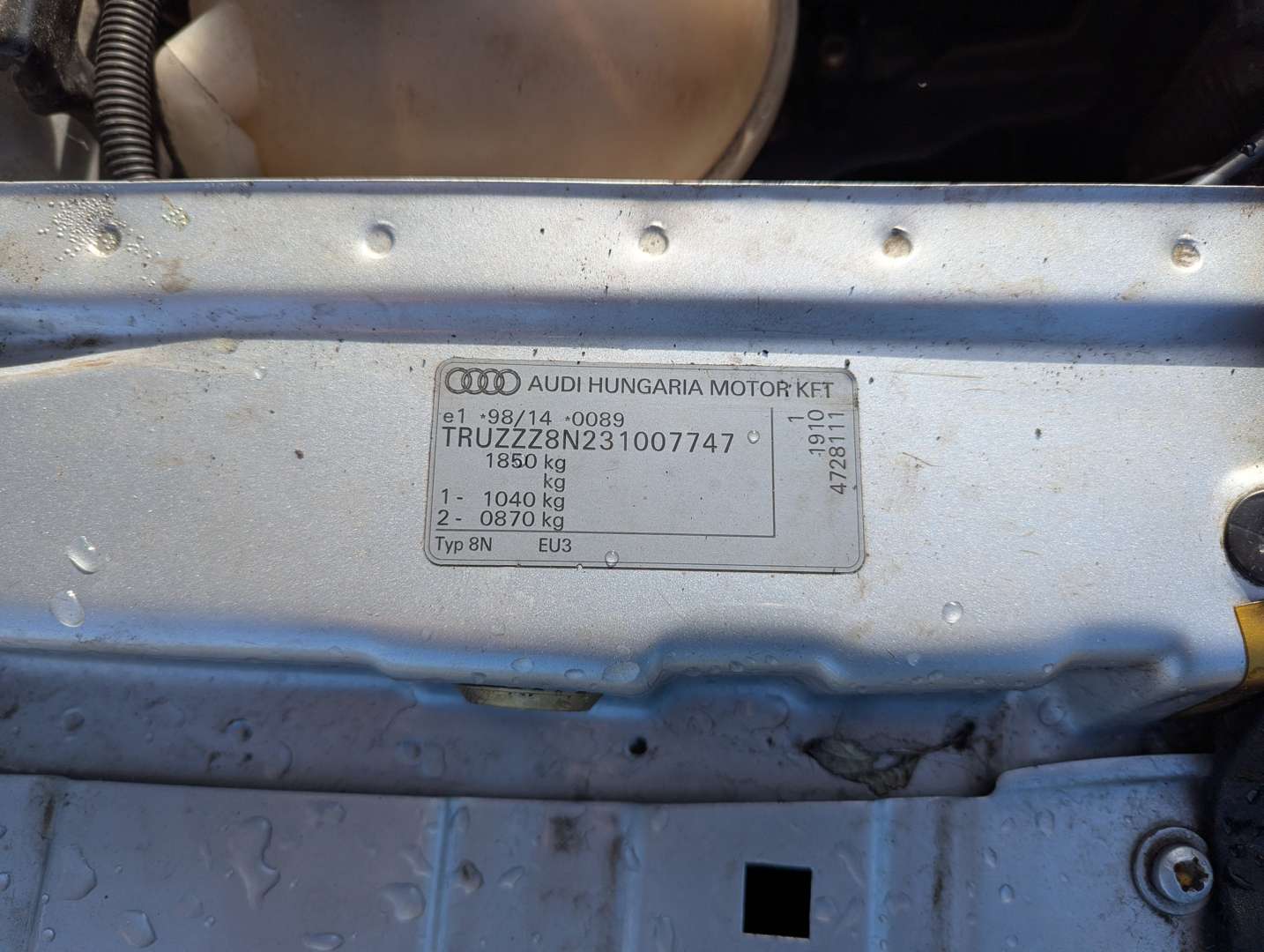 <p>2003 AUDI TT QUATTRO 225 BHP</p>