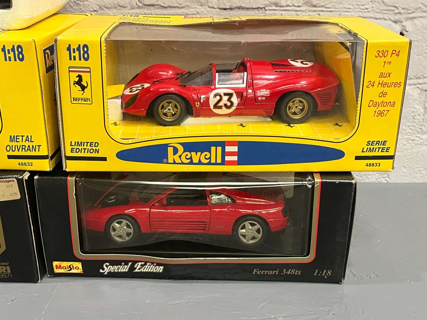 <p>Seven Ferrari 1:18 Scale Models&nbsp;</p>