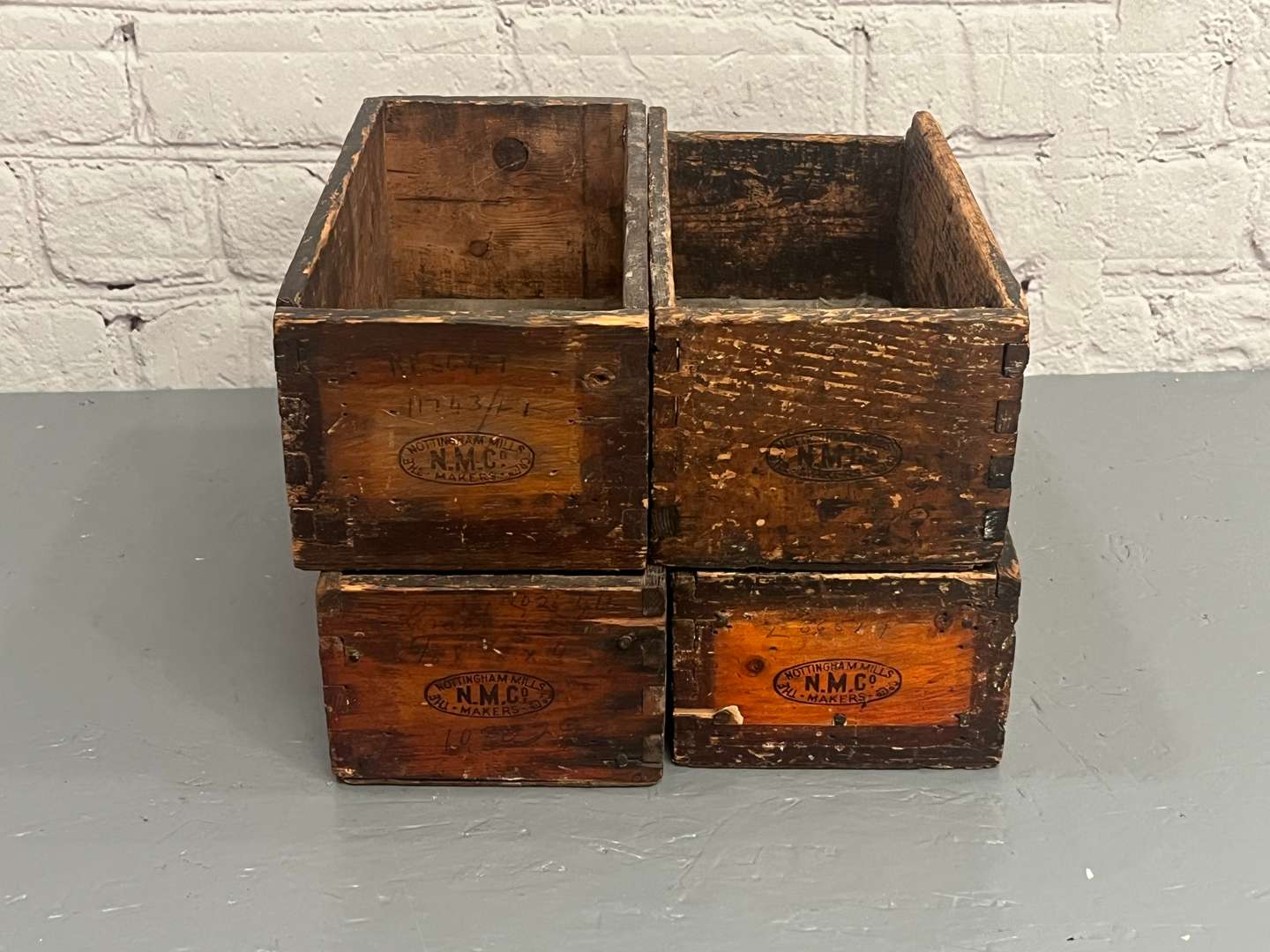 <p>Four Rolls Royce Early Wooden Tool Boxes</p>
