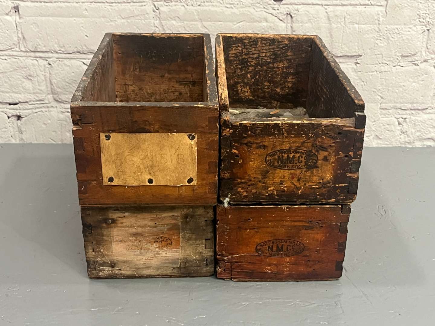 <p>Four Rolls Royce Early Wooden Tool Boxes</p>