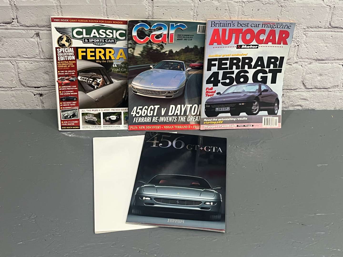 <p>Ferrari 456 Brochure and Magazines&nbsp;</p>