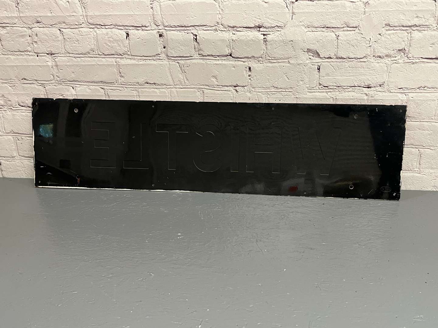 <p>Whistle Pressed Metal Railway Sign</p>