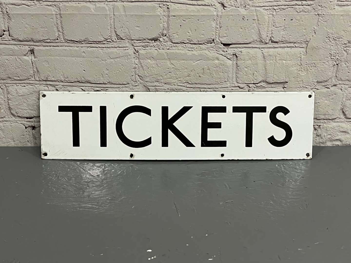<p>Tickets Enamel Railway Sign</p>