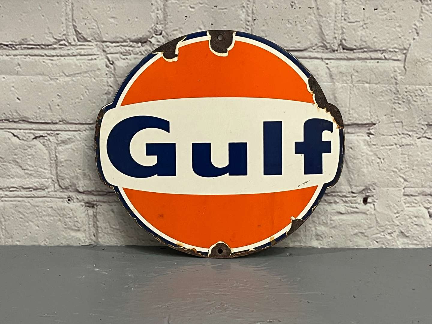 <p>Gulf Small Enamel Emblem Sign</p>