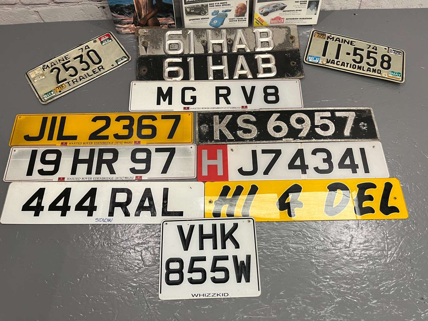 <p>Mixed Lot Number Plates, Race and Rally Magazines Etc&nbsp;</p>
