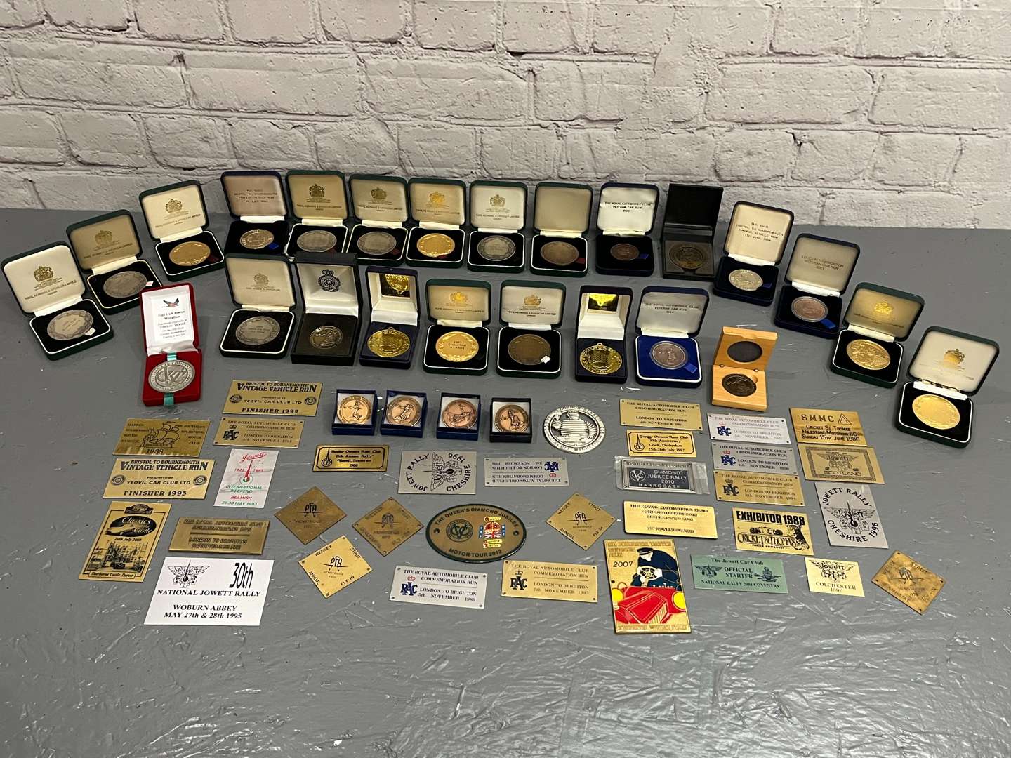 <p>Quantity Boxed Medals Racing Plaques Etc</p>