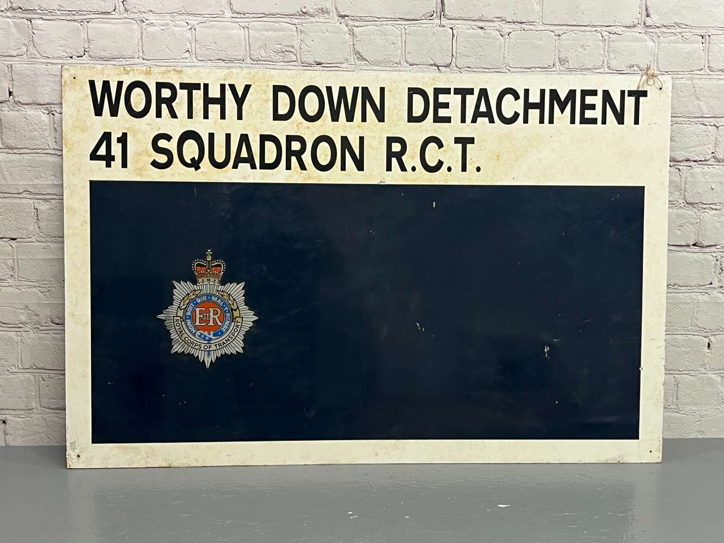 <p>Worthy Down Detachment 41 Squadron Aluminium Sign 1960/70's&nbsp;</p>