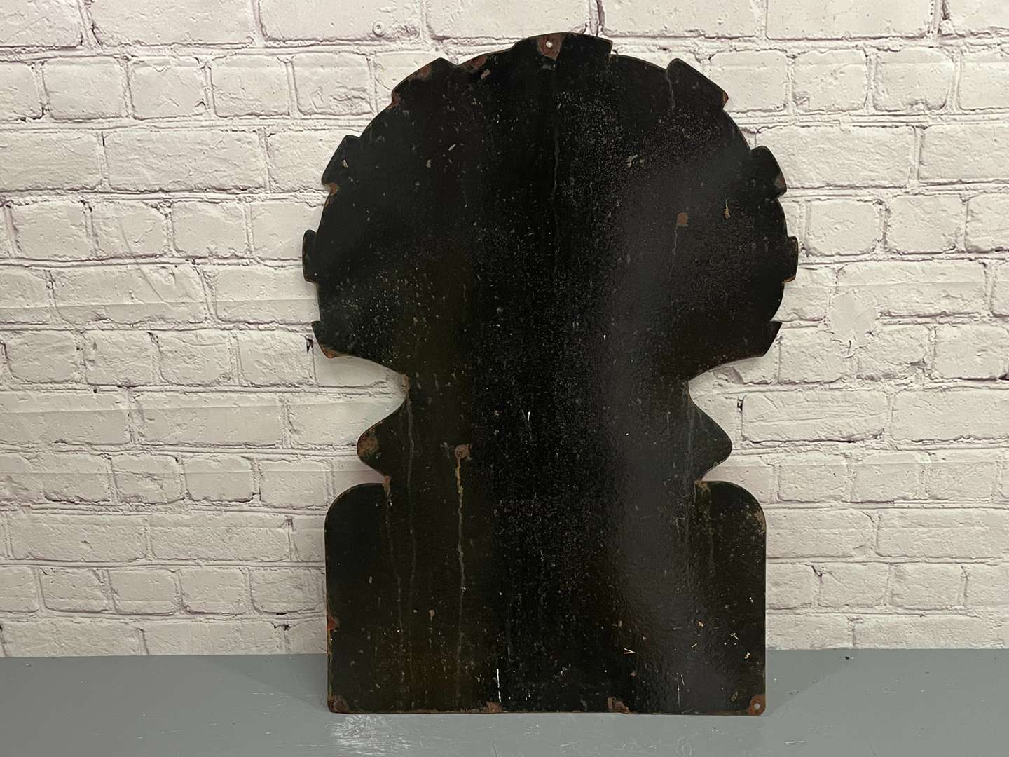 <p>Sealed Shell Sold Here Enamel Sign</p>