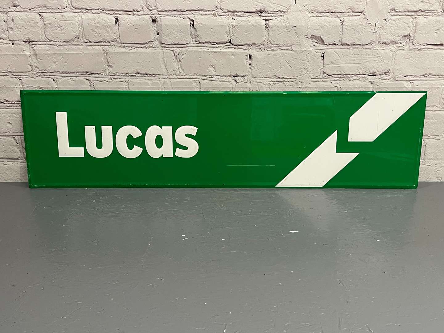 <p>Lucas Pressed Metal Sign</p>