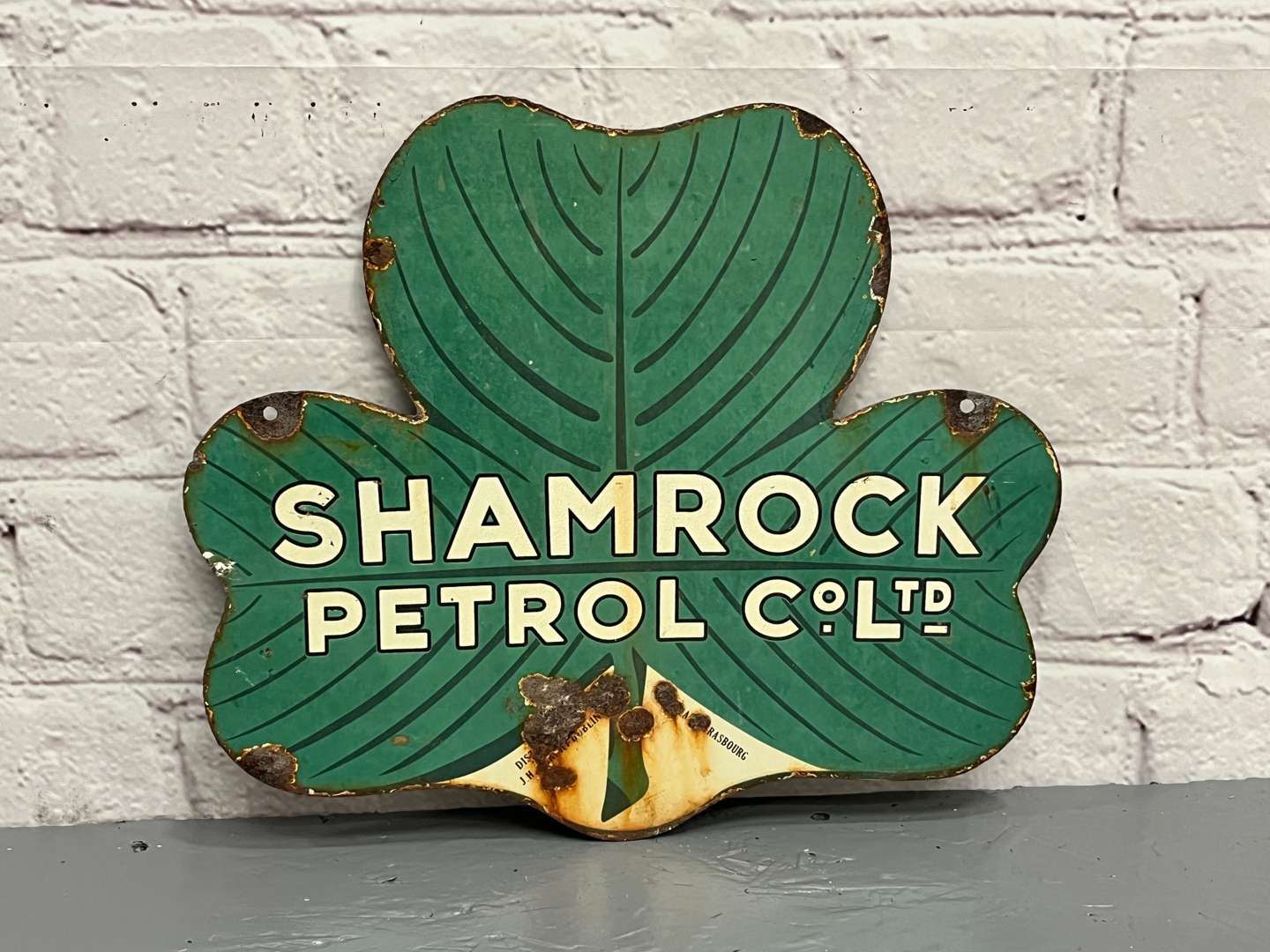 <p>Shamrock Petrol Co Ltd Enamel Sign</p>