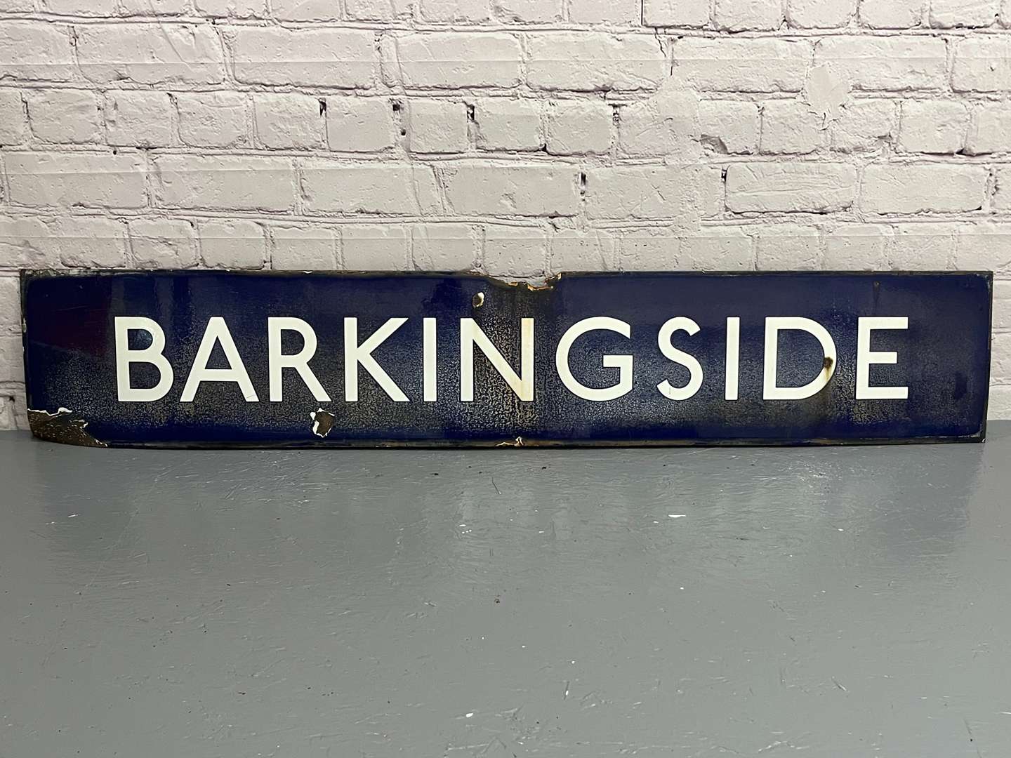 <p>Barkingside Railway Station Enamel Sign</p>