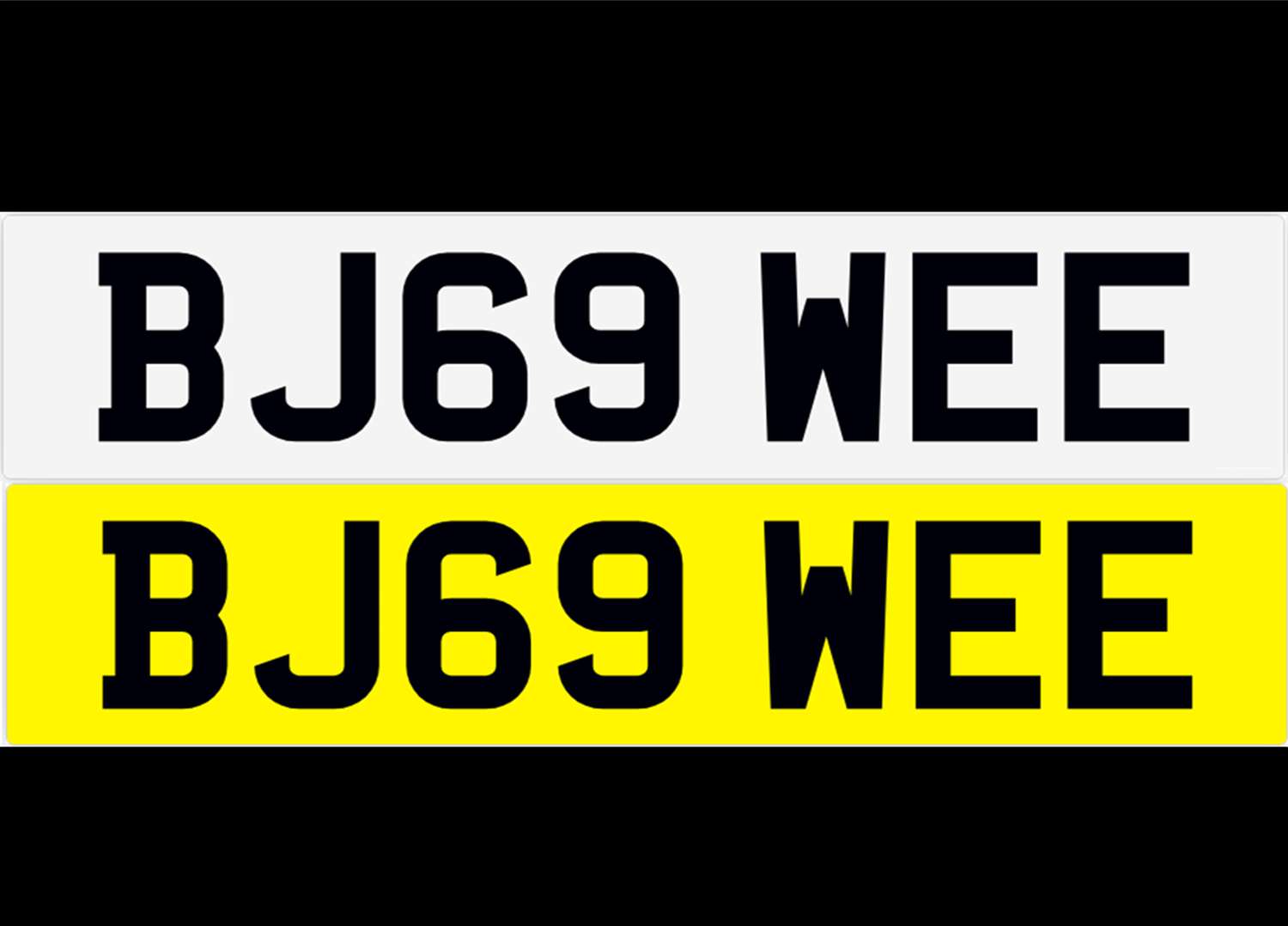 <p>&nbsp; BJ69 WEE Registration number&nbsp;</p>