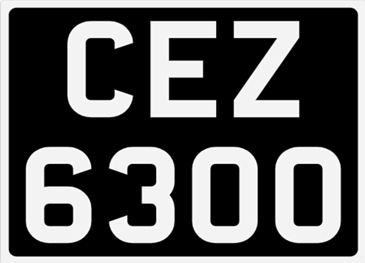 <p>&nbsp; CEZ 6300 Registration Number&nbsp;</p>