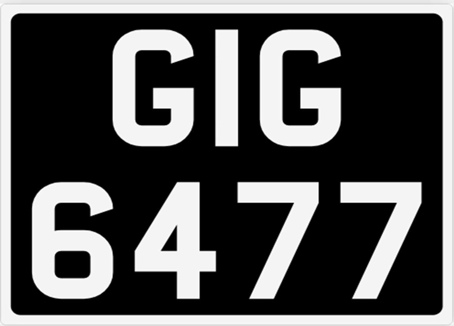 <p>&nbsp; GIG 6477 Registration Number&nbsp;</p>