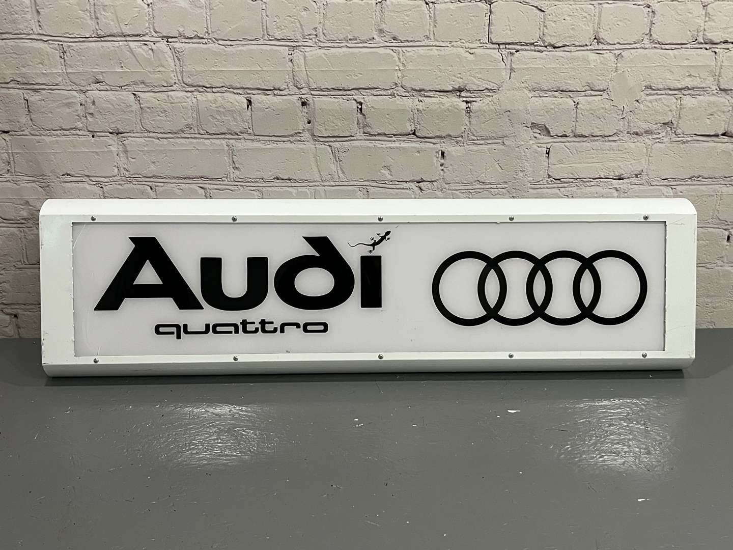 <p>Audi Quattro Illuminated Sign&nbsp;</p>