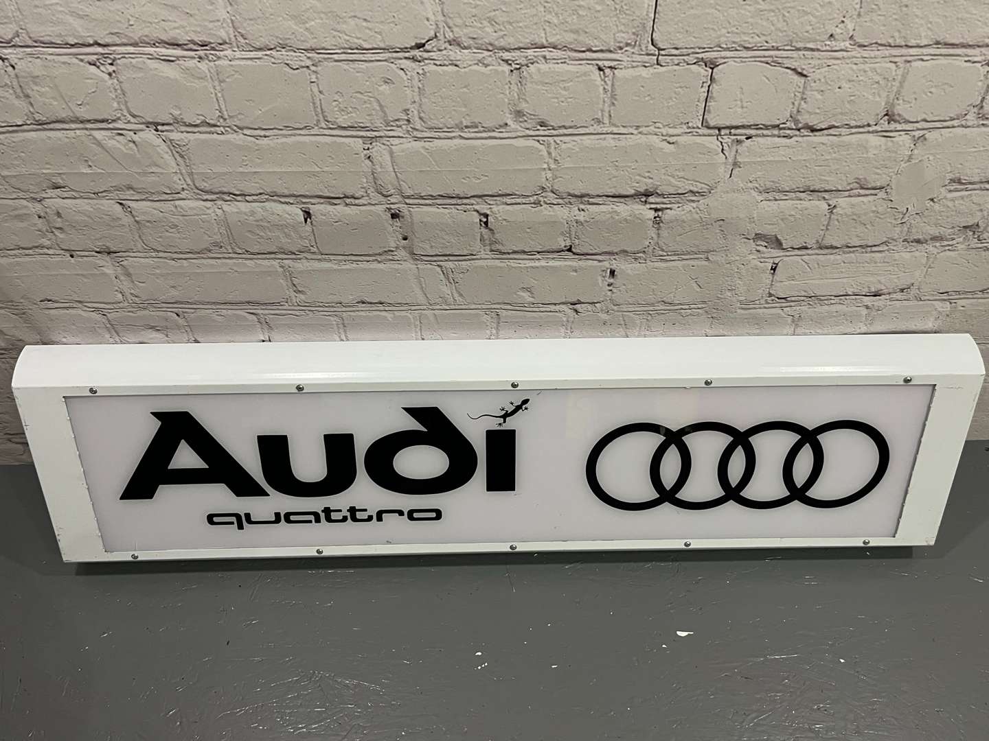 <p>Audi Quattro Illuminated Sign&nbsp;</p>