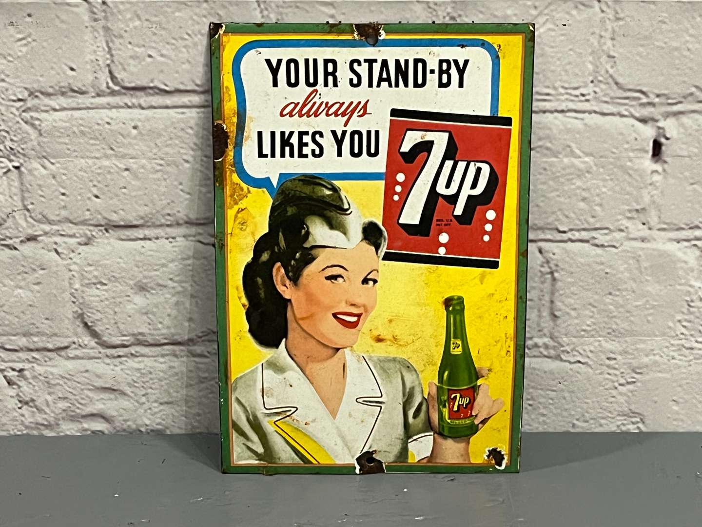 <p>7up Enamel Sign</p>