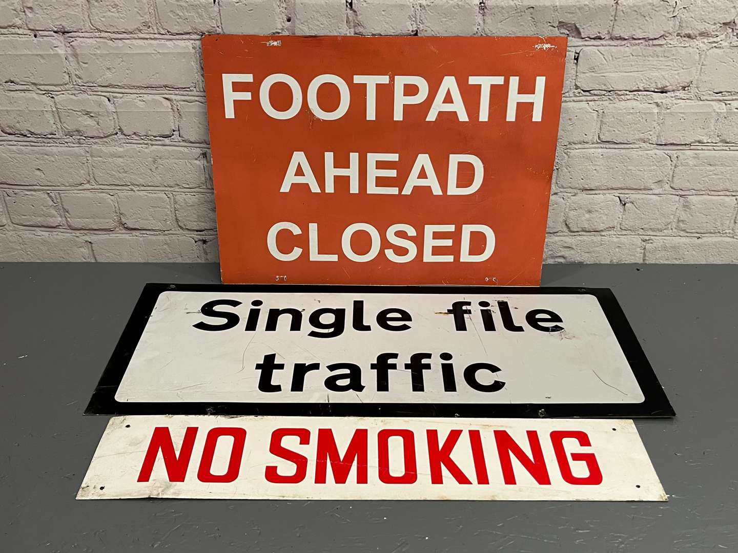 <p>Three Road Warning Signs</p>