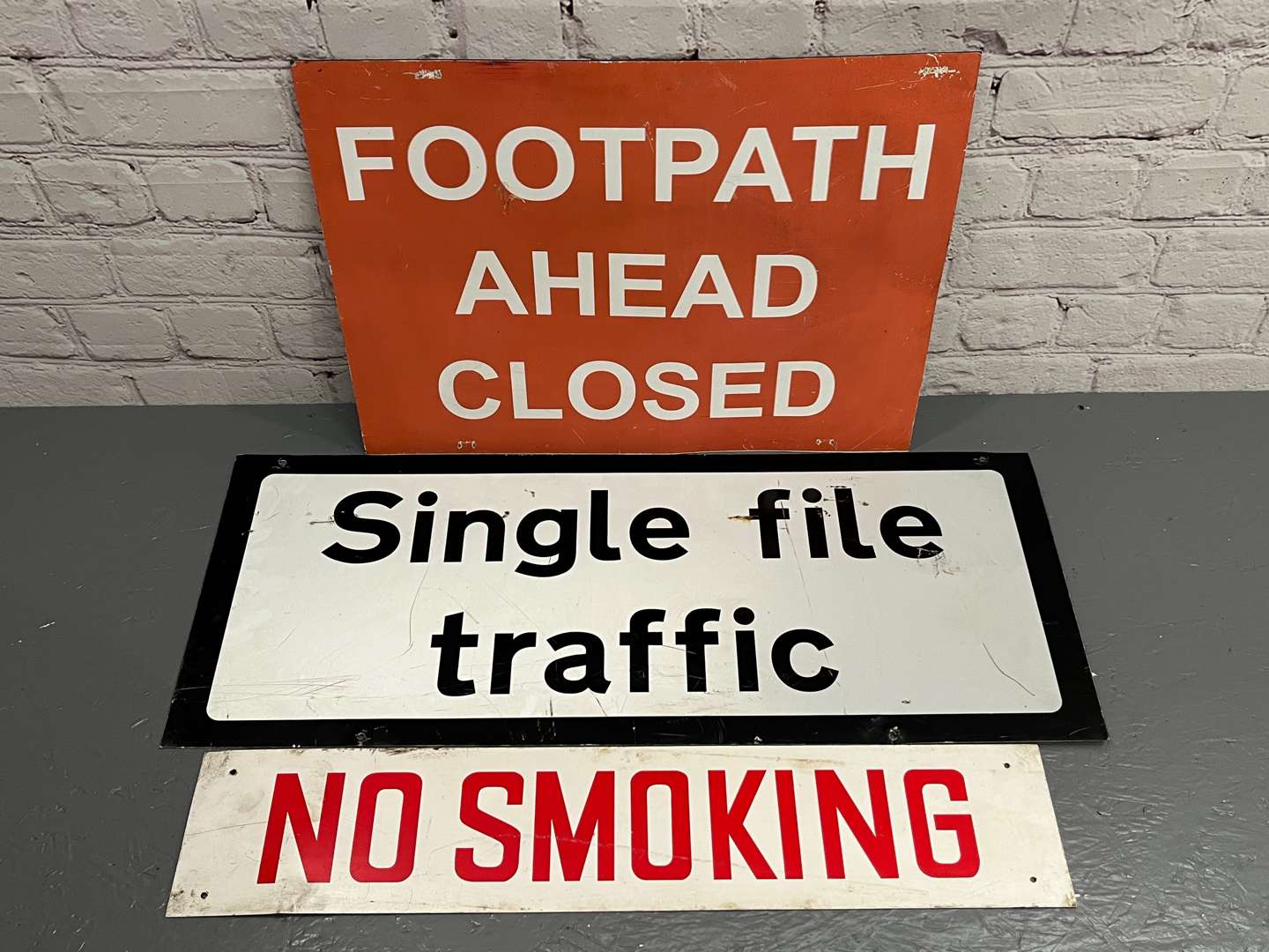 <p>Three Road Warning Signs</p>