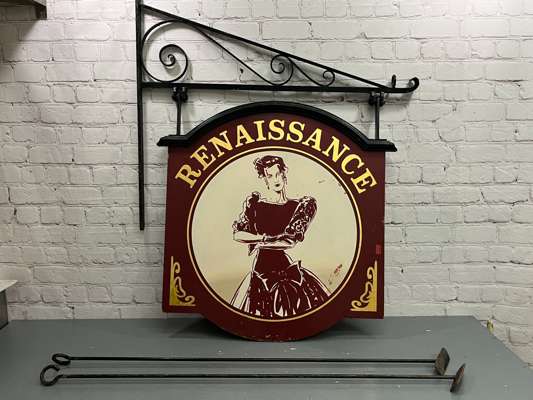 Large Renaissance Hanging Pub Sign | Sat 1st November Automobilia ...